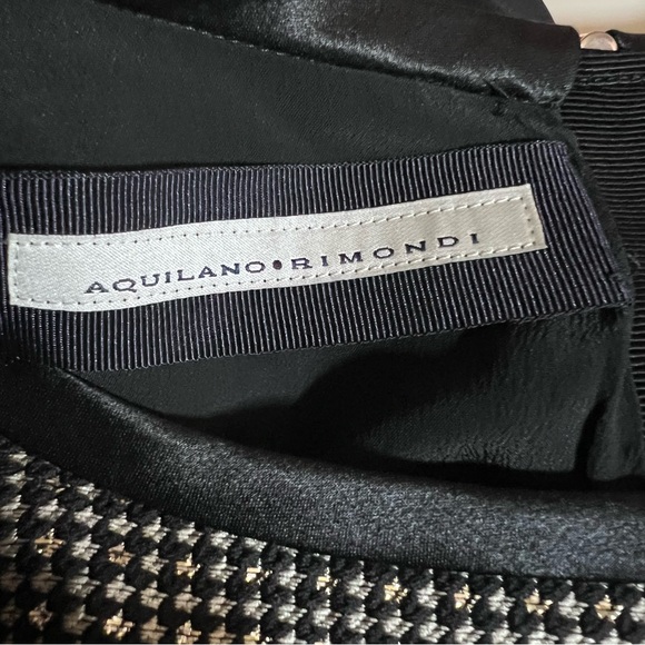 Aquilano Rimondi Black Metallic Dress Size 38 Made In Italy size 38 (XS/4 U.S.) - Picture 14 of 16